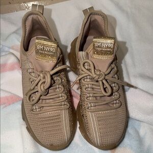 Steve Madden Tan Knit SM NY90 Slip-On Sneakers